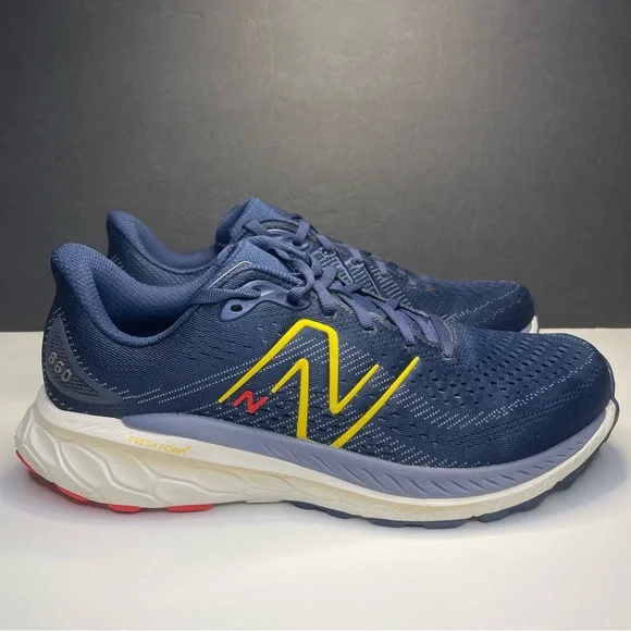 New Balance 860v13 M86013B Blue Orange Men’s Size 11 2E - Picture 3 of 10